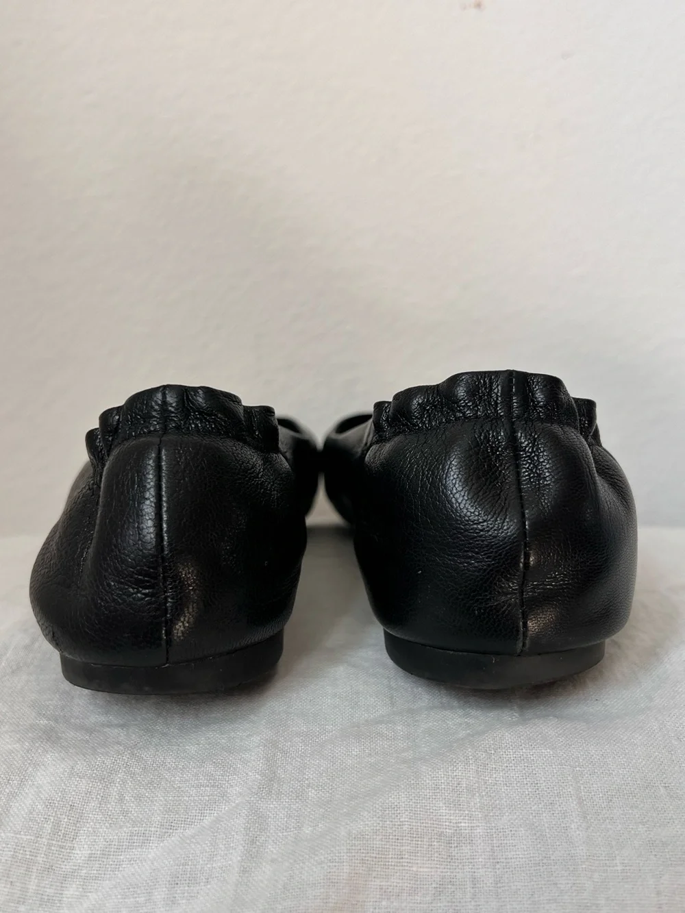 Tory Burch Claire Ballet Flats Women’s Size 9 Black Leather Slip-On Shoes